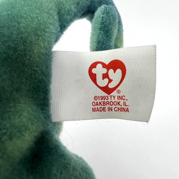 Ty Beanie Babies Iggy The Iguana, Rex The Tyrannosaurus, Spunky Dog, Rhinoceros - Picture 9 of 16